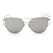 Women Fashion Twin-Beams Classic Metal Frame Mirror Sunglasses