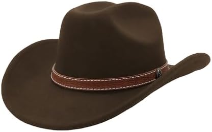 Western Express Black Felt Cowboy Hat Gold Band Outside  display picture 2