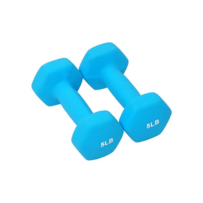 BalanceFrom Colored Neoprene Coated Dumbbell Set with Stand Home Gym