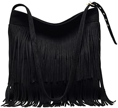 Amazon.com: Fringe Hobo Bags for Women Vintage Suede Crossbody Bag
