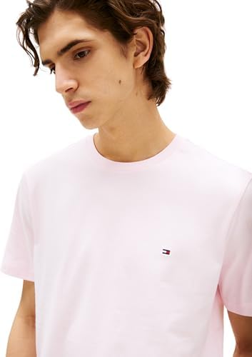 T-Shirt à Manches Courtes et col Rond pour Homme, Rose Clair, M