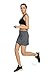 Cityoung Womens Athletic Pleated Golf Skirts with Pockets Tennis Skirt High Waisted with Shorts Running Workout Grey XL