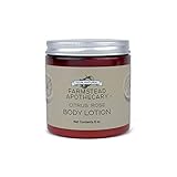 Farmstead Apothecary 100% Natural Body Lotion with Organic Safflower Oil, Organic Sunflower Oil & Organic Vitamin E Oil, Citrus Rose 8 OZ