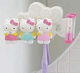 Hello Kitty Toothbrush Holder with 3 Minute Sand Time Clock