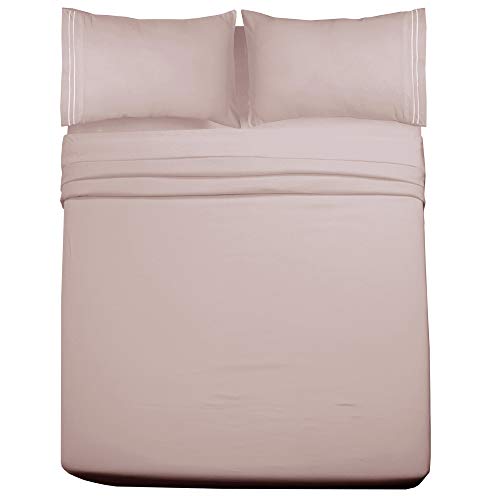 Mejoroom King size sheets,1800TC Luxury King Sheets with 15inch Deep