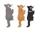 Dog Magnets.Refrigerator,Office, School & Kitchen.Tail bends for hanging Keys,Potholder,Pictures,Memos,Hangers and more.Sticks to Fridge, Whiteboard, Washing Machine, Dryer and any Magnetic Surface.