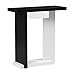 Monarch Specialties Glossy White/Black Hall Console Accent Table, 32-Inch