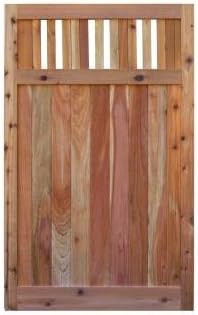 Signature Development 3.5 ft. H W x 6 ft. H H Western Red Cedar Flat Top Vertical Lattice Fence Gate
