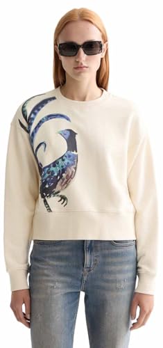 Scotch & Soda Sweatshirt à Coupe Ample pour Femme, Lait de Poule U137, XS