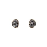 Humble Chic Women's Simulated Druzy Studs Delicate Sparkly Bezel Set Stud Earrings
