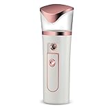 BestFire Nano Ionic Facial Steamer Portable Handy Nano Moisture Sprayer Cool Mist Facial Mister with Power Bank USB Rechargeable Mini Beauty Skin Care Instrument