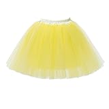 PerfectDay Women's Mini Tutu Ballet Multi-layer Ruffle Frilly Petticoat Skirt