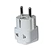 Yuauy 3 PCs 2 in 1 America US USA to EU Europe Euro Charger Adapter Wall Plug Power Jack Converter for Germany France Europe Russia Grounded Travel Home White