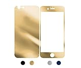 iPhone 7 Plus Screen Protector, Elobeth iPhone 7 Plus Tempered Glass Screen Protector Front and Back Mirror Effect Screen Protection 9H 2.5D HD Gold