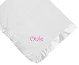 Onie Girl Name Embroidery Microfleece White Baby Embroidered Blanket