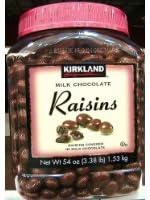 Kirkland Signature Milk Chocolate Raisins Covered in Milk Chocolate: 54 Oz (3.38lb) Home Grocery Product have a problem Contact 24 hour service Thank You