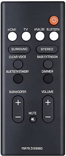 Replacement Remote Control FSR78 ZV28960 for Yamaha
