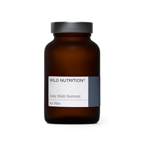 WILD NUTRITION Food-Grown® Men's Daily Multi Nutrient | Multivitamin Tablets for Men | Multivitamin for Men to Support Normal Testosterone, Brain & Nervous System, and Energy Metabolism | 60 Capsules