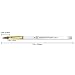 Fuji Finest 100% Pure Kolinsky Nail Art Brush with Clear Acrylic Handle Size 6