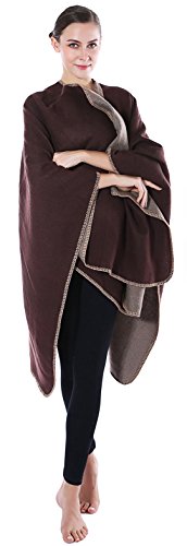 Blanket Poncho Capes for Women Camel