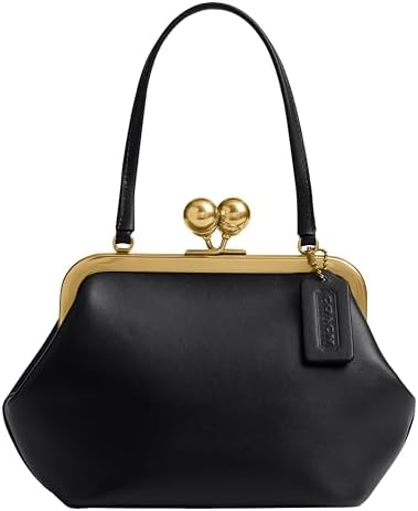 Amazon.com: COACH Pebbled Turnlock Chain Tote 27 Li/Black One Size