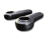 Universal Golf Cart Rear Seat Arm Rests with Cup Holders - BLACK