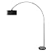 Milton Greens Stars Sophia Adjustable Arc Floor Lamp with Marble Base, Black