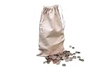UBICON 8 x 14 Inches Medium Size Flat Bottom Heavy Duty Coin Bags with Draw Strings - Pack of 5 (MEFBDS5)