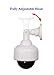 Indoor Outdoor dummy security camera with blinking light, Nettohome’s (white) dummy dome security surveillance camera is perfect for home and business with tinted screen so lens is hidden and dome provides 360 surveillance, No visible brand label for added security and cameras come with free security sticker, guaranteed