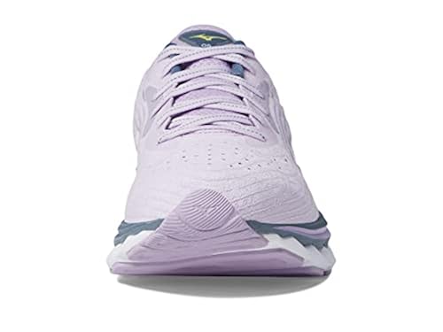 Mizuno Women's Wave Sky Running Shoe, Pastel Lilac/White, in