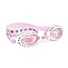 Dots Swimming Goggles For Kids by Bling2O - Anti Fog, No Leak, Non Slip and UV Protection - Sorbet Pink Colored Fun Water Accessory Includes Hard Case
