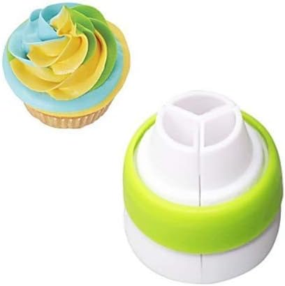 Coupler Set Russian Piping Tips, 3 Pcs Single,1 Triple Coupler, 50 Disposable Piping Bags. Ziplock Bag. Coupler Large Size Icing Nozzles. Quickly Attach and Swap Piping Tips.