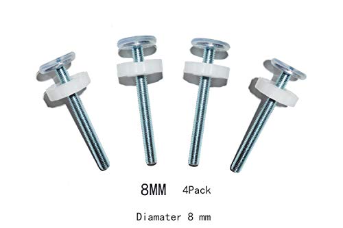 4 Pack Pressure Gates Threaded Spindle Rods M8 (8 mm),Baby Gates Accessory Screw Bolts Kit Fit for Baby and Pet Safety Gates Pressure Mounted Gates Guard,for All Pressure Mounted Walk Thru Gates