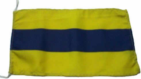 Marine D - International Code Naval Signal Flag - 8" X 13" - Nautical/Boat (5113)