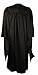 GraduationMall Unisex Deluxe Master Graduation Gown Cap 2025 Tassel Package Black Medium 48(5'3