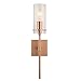 Effimero One-Light Wall Vanity Corridor Sconce Lamp, Copper with Clear Glass Cylinder Linea di Liara LL-WL31-CU