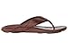 OLUKAI Men's Kulia Flip Flop, Dark Wood/Dark Wood, 10 M US