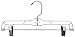 Pack of 12 Premium Quality Plastic Skirt Hangers - Non-Slipping Material with Sliding Metal Clips - 360-Degree Rotating Hook - Slim & Sleek Design - by Utopia Home