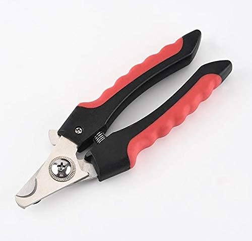 Exeton Pet Nail Cutter Clipper, File, Cats, Dogs, Birds, Nail Scissors Cutter (Red - No Nail File)