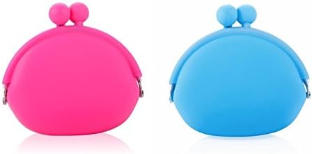 Amazon がま口財布 かわいい シリコン 小銭入れ 小物入れ 無地 ｖ458 ブルー 青 ヴィルシーナ 小銭入れ