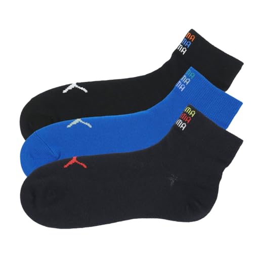 PUMA 3足セット メンズ ソックス 靴下 クォーター丈 つま先踵補強 4293358 23～25㎝ 01.アソート
