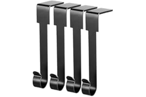 Guojanfon Christmas Stocking Holders, Metal Mantel Hooks Hanger Non-Slip Christmas Stocking Hooks for Fireplace Mantle Christmas Party Decoration