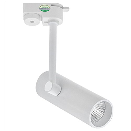 FidgetGear LED COB Ceiling Trail Track Spotlight for Window Booth Museum Exhibition Hall Clothing Store, 3W/5W/7W/10W/12W Power and 2 Colors for Choice 3W White Shell, Warm Light Track Light