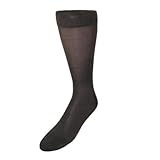 Windsor Collection Men's Silk Mid Calf Dress Socks, Brown