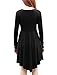 Allegra K Women Long Sleeve Button-Front Irregular Hem A Line Casual Shirt Dress X-Large / US 18 Black
