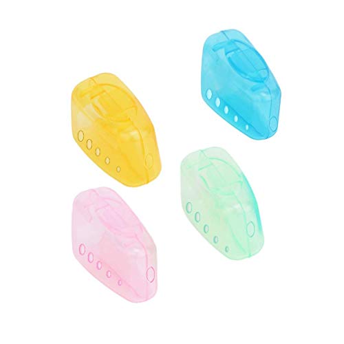 Plastic Toothbrush Cover - Dentist Choice Antibacterial Toothbrush Case Protector - Bristle Head Cover Great to Travel - Pack of 4-Sold by BIOBEAUTY