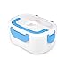 VECH Electric Lunch Box - 110v Heated Lunch Box - Electric Heating Lunch Box Food Heater Warming Bento Box for Home & Office Use (Blue)