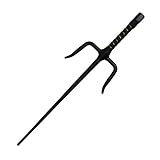 21 Inches Set of Two Black Sai with Black and Gold