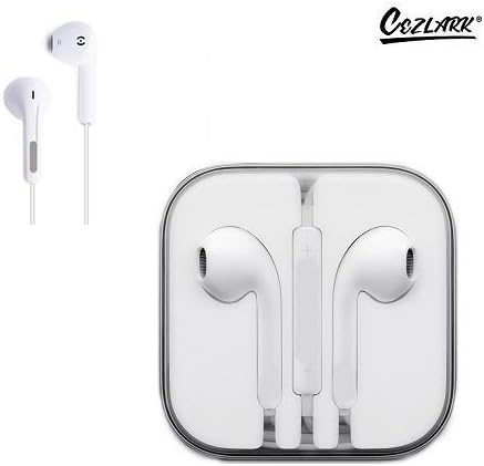 Cezlark® Supreme Quality Earphones/Headphones/Earbuds with Stereo Mic & Remote Control compatible for iPhones including, iPad 4, iPad Mini, ipod and iPhone 4/5 / 5C /5S / 6/6 Plus (White')