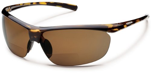 Suncloud Zephyr +2.00 Polarized Reader Sunglasses, Tortoise Frame, Brown Polycarbonate Lenses